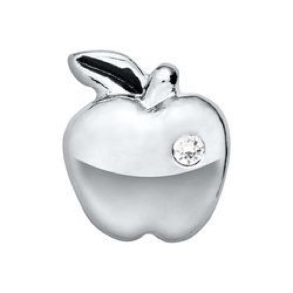 Origami Owl Silver Apple Charm